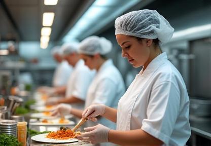Selera Harmoni Catering kitchen staff preparing food
